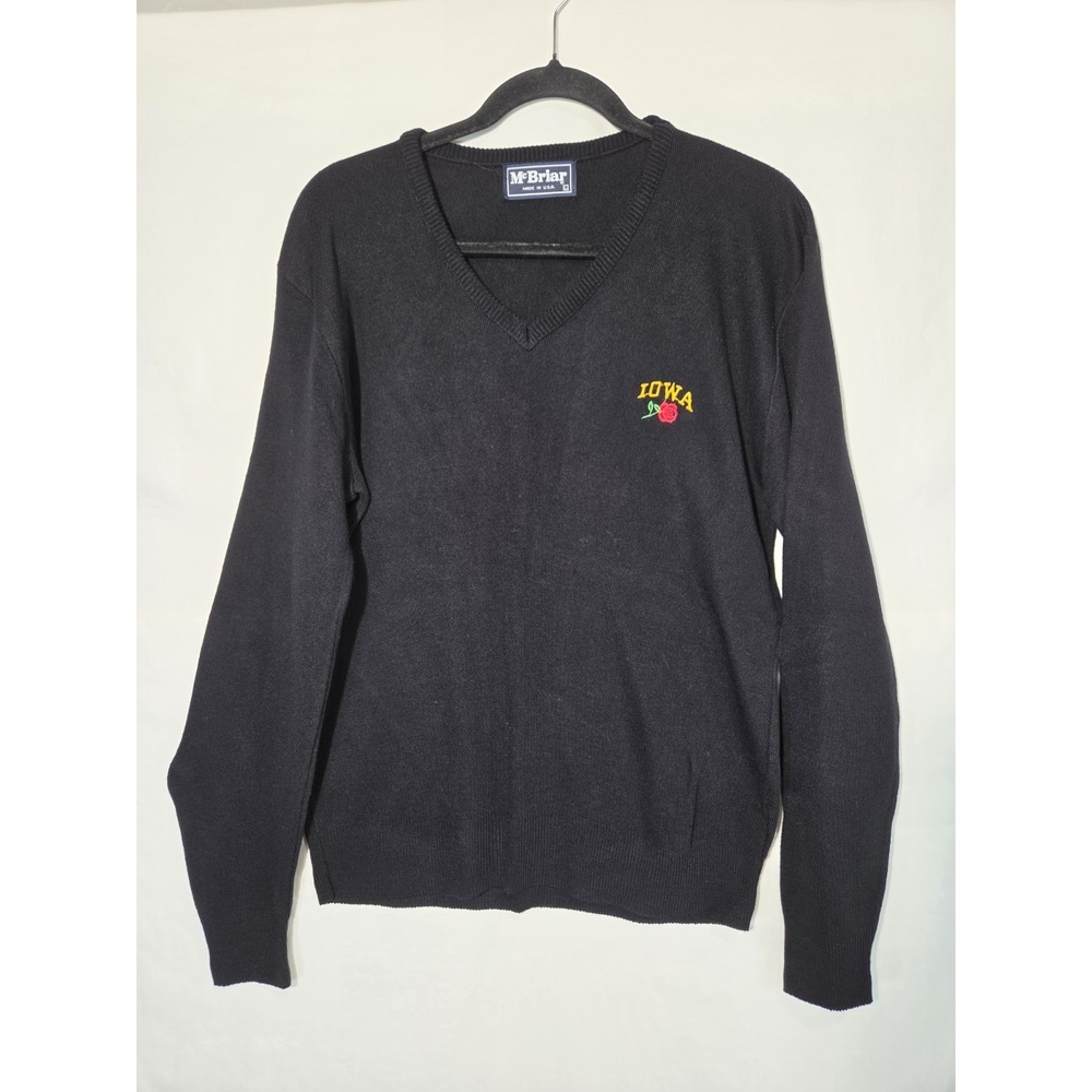 VTG Mcbriar Iowa Hawkeyes Rosebowl Football Sweater Large Collegiate Academia